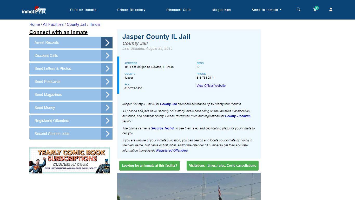 Jasper County IL Jail - Inmate Locator - Newton, IL
